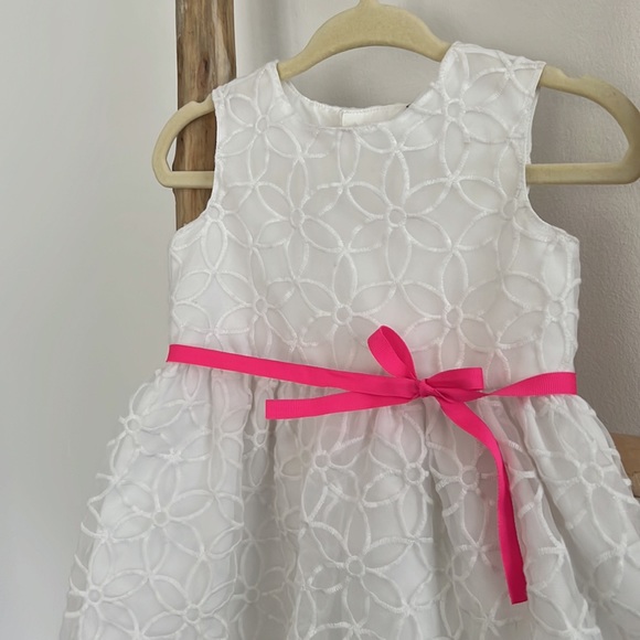 Carters Baby Girls Embroidered Lace Dress Size 6 Months - Picture 2 of 5